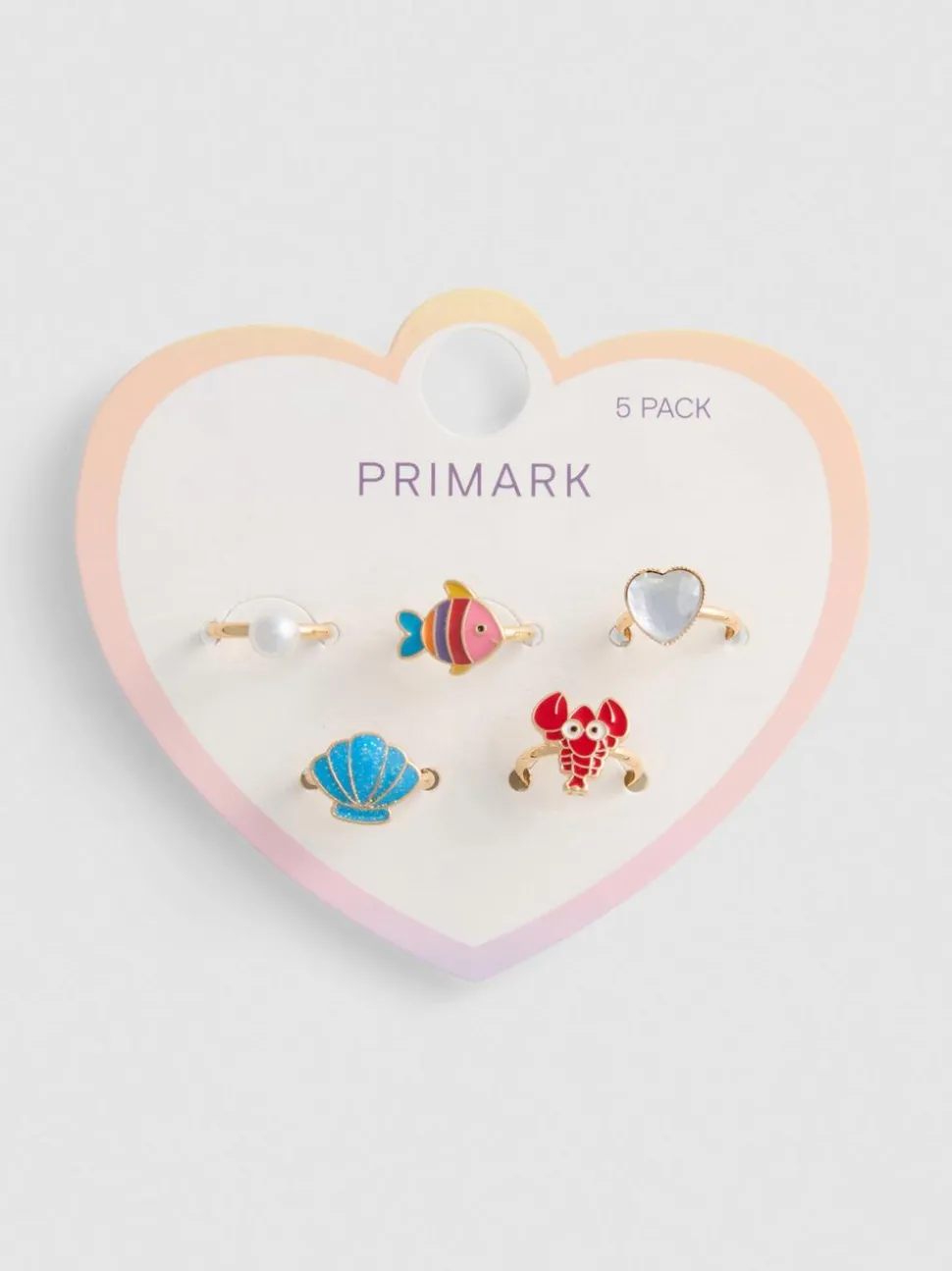 Ringe mit Meeresmotiven, 5er-Pack
