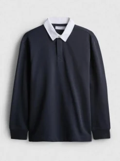 Rugby-Poloshirt mit hohem Baumwollanteil