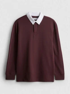 Rugby-Poloshirt mit hohem Baumwollanteil
