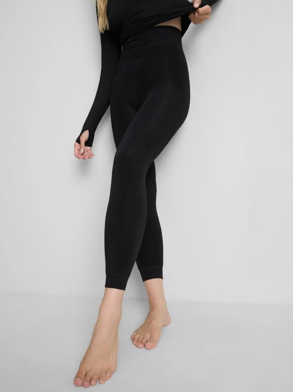 Samtig weiche Leggings, 1er-Pack