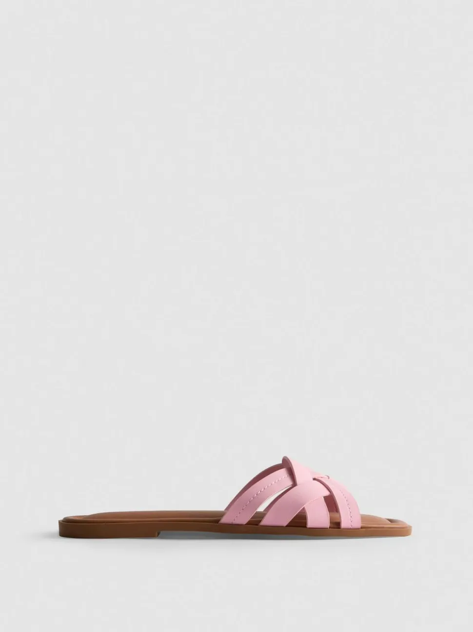 Sandalen aus Kunstleder mit überkreuzten Riemen