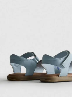 Sandalen mit Blumenstickerei