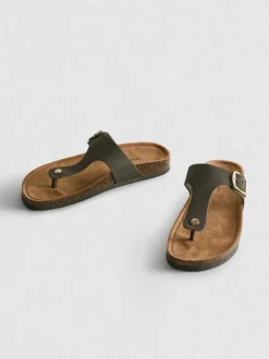 Sandalen mit Schnalle und T-Steg