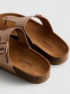 Sandalen mit Schnalle und T-Steg