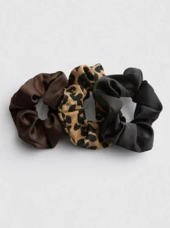 Satin-Haargummis, 3er-Pack
