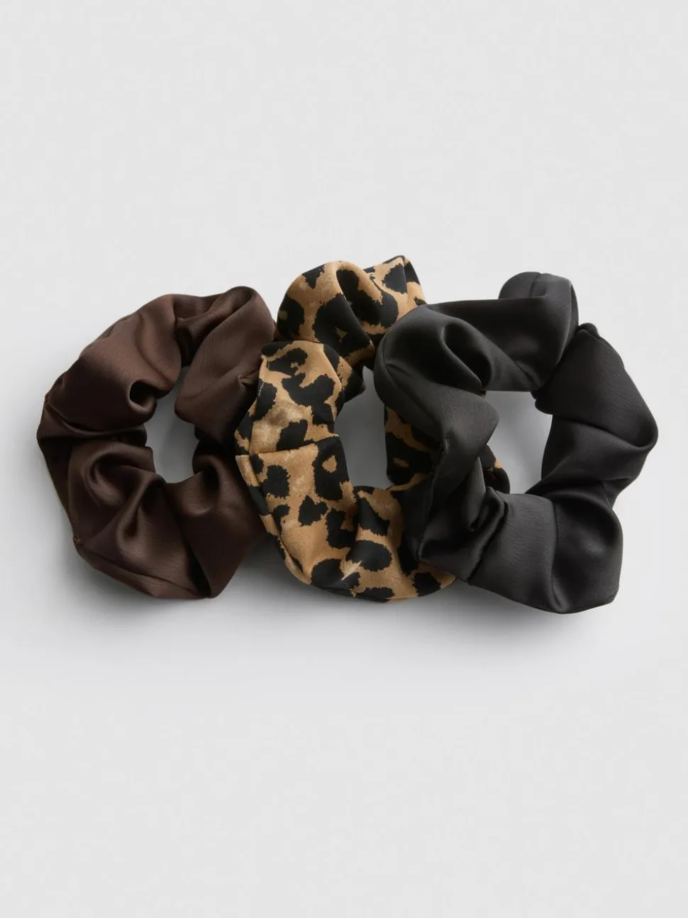 Satin-Haargummis, 3er-Pack