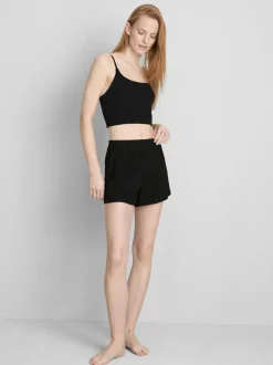 Schlafanzugshorts mit Pointelle-Muster