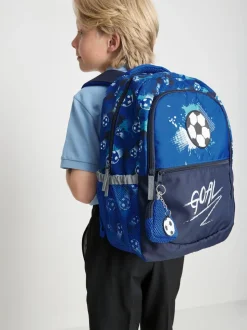 Schulrucksack mit Fußball-Grafik