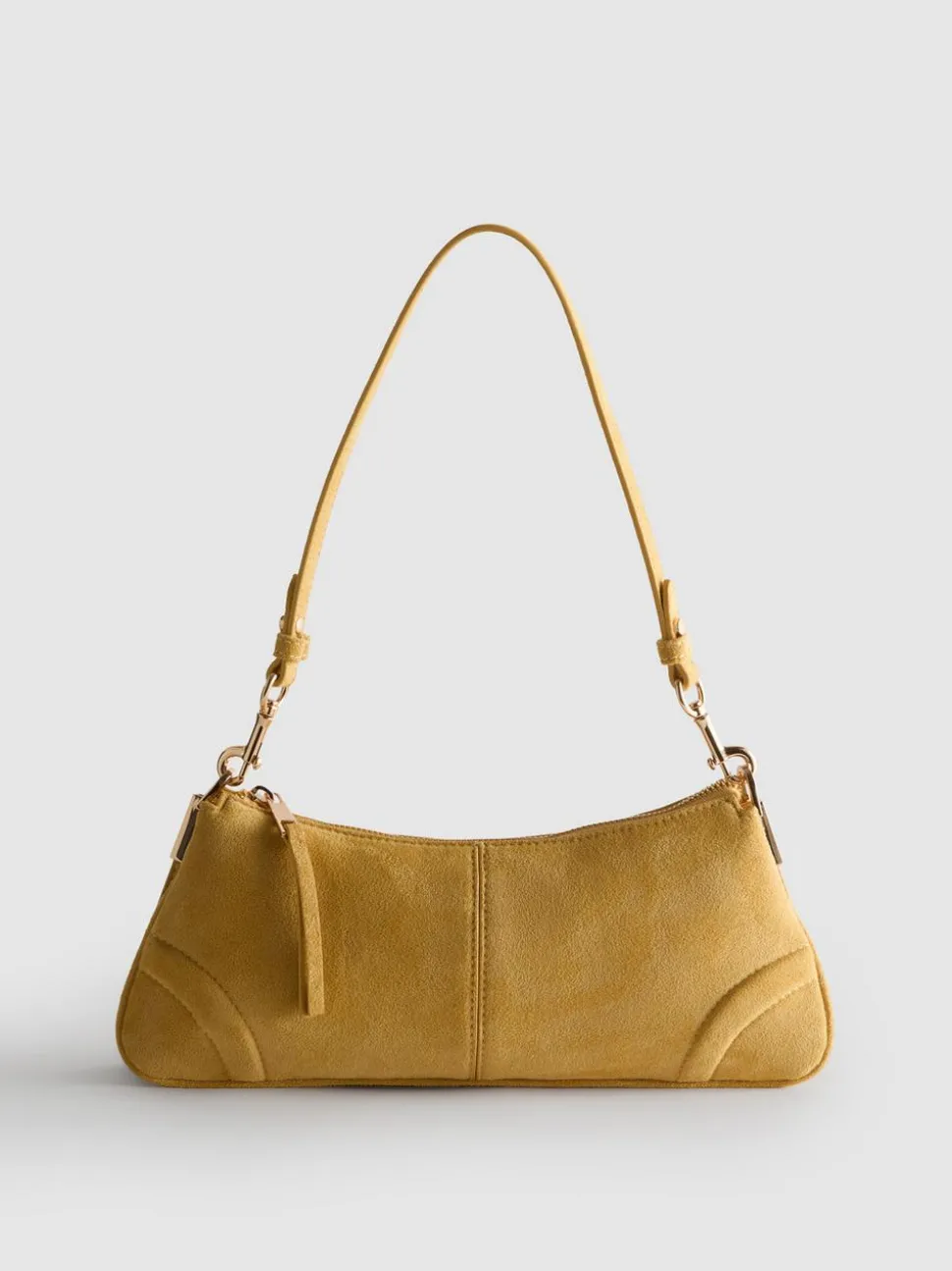 Schultertasche in Wildleder-Optik