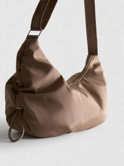 Schultertasche mit Raffung