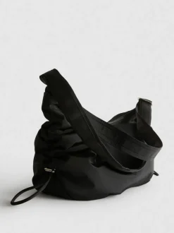 Schultertasche mit Raffung