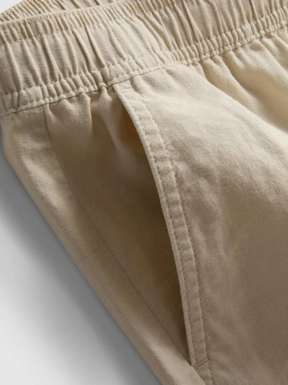 Shorts aus Leinengemisch mit Kordelzug
