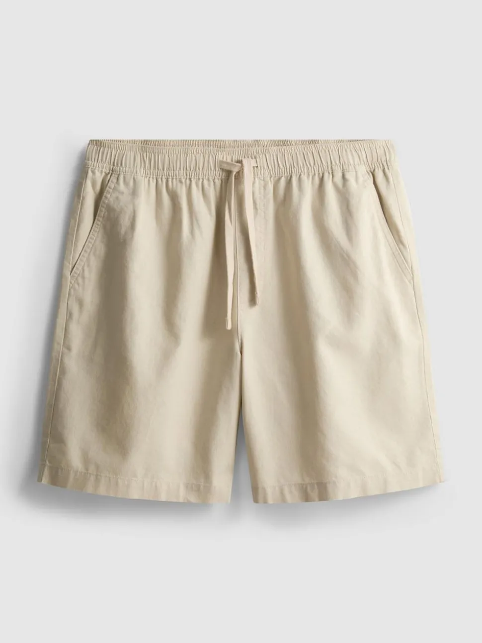 Shorts aus Leinengemisch mit Kordelzug