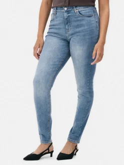 Skinny-Fit Jeans mit hohem Bund