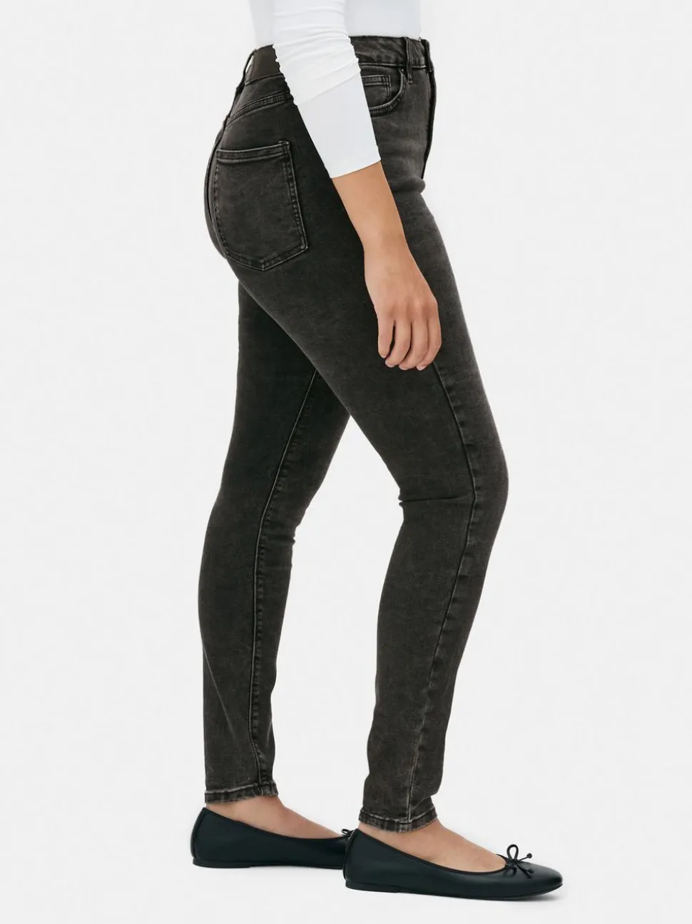 Skinny-Fit Jeans mit hohem Bund