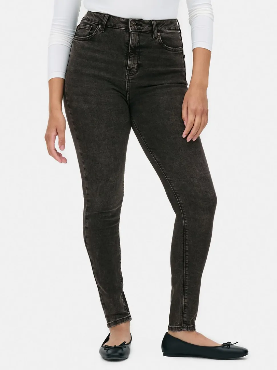 Skinny-Fit Jeans mit hohem Bund