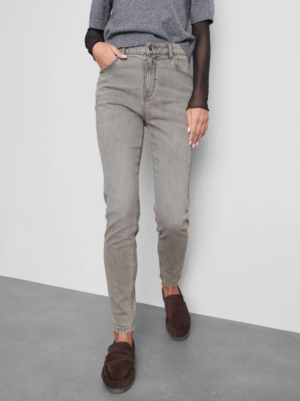 Skinny Jeans mit hohem Baumwollanteil