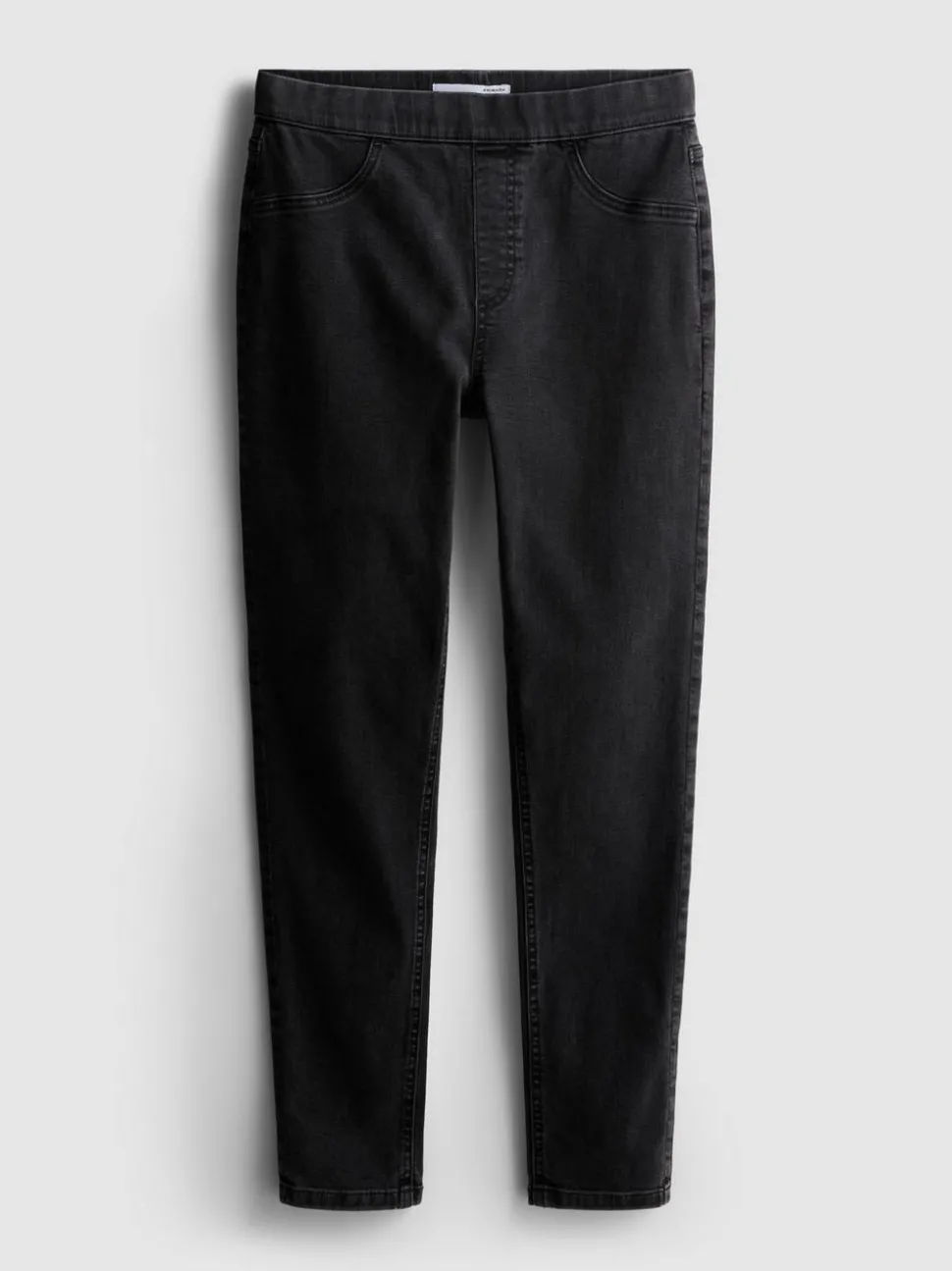 Skinny-Jeggings aus reiner Baumwolle mit mittelhohem Bund