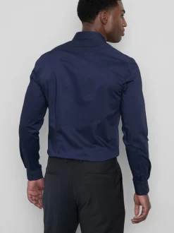 Slim-Fit-Hemd mit Knopfleiste und Stretchanteil