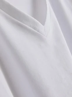 Slim-Fit-T-Shirt mit V-Ausschnitt und Stretchanteil