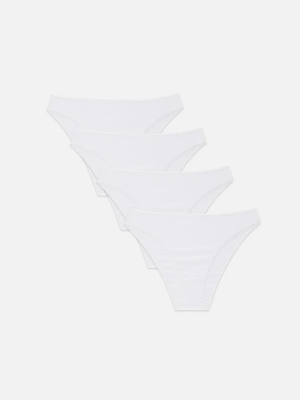 Slips mit hohem Beinausschnitt, 4er-Pack