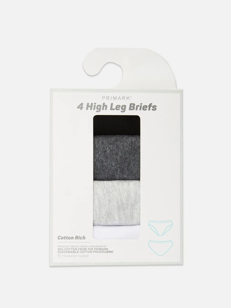 Slips mit hohem Beinausschnitt, 4er-Pack