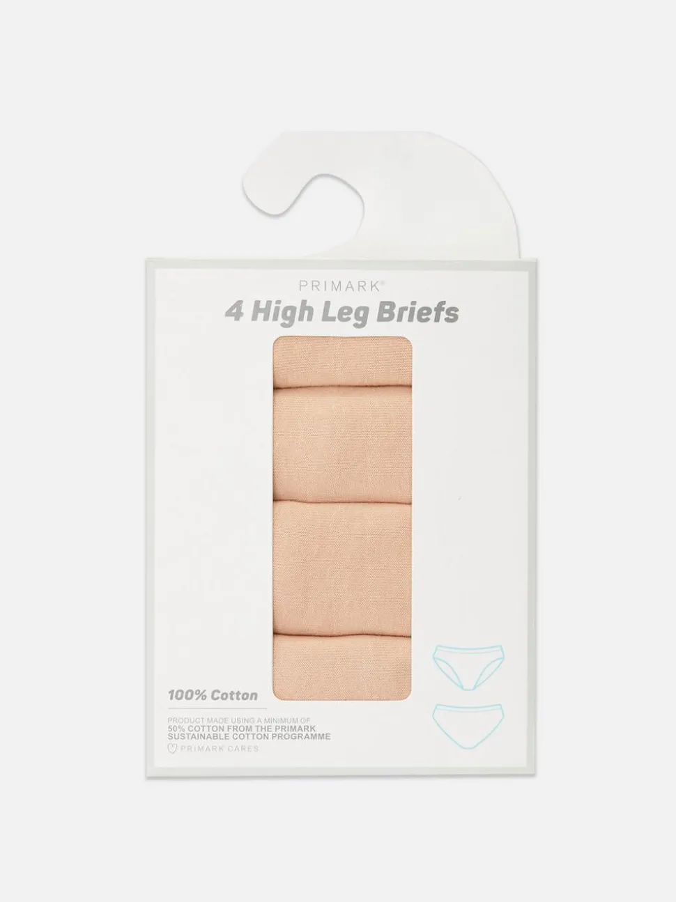 Slips mit hohem Beinausschnitt, 4er-Pack