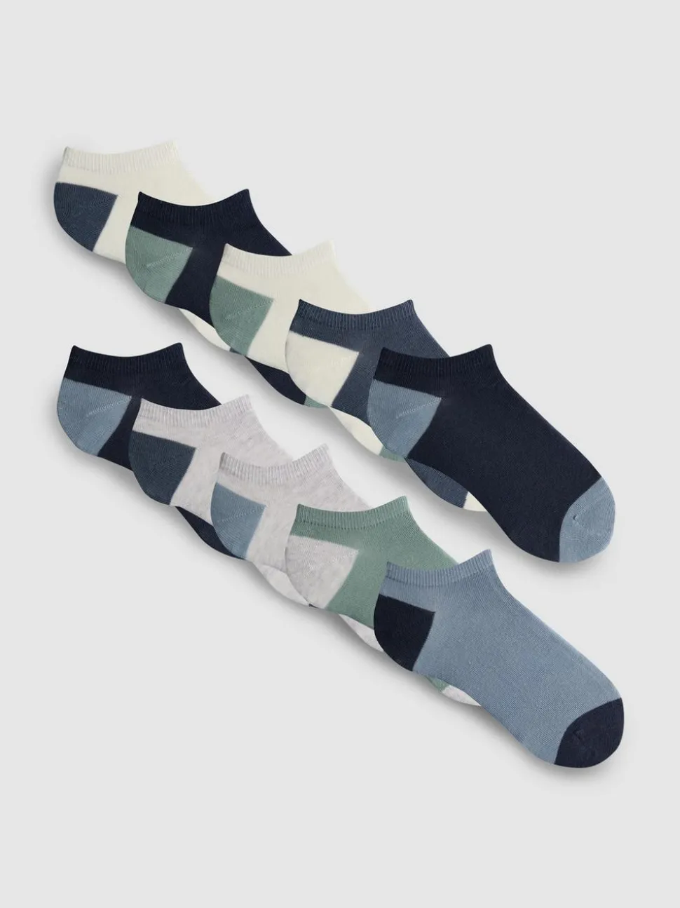 Sneakersocken mit Flachnaht, 10er-Pack