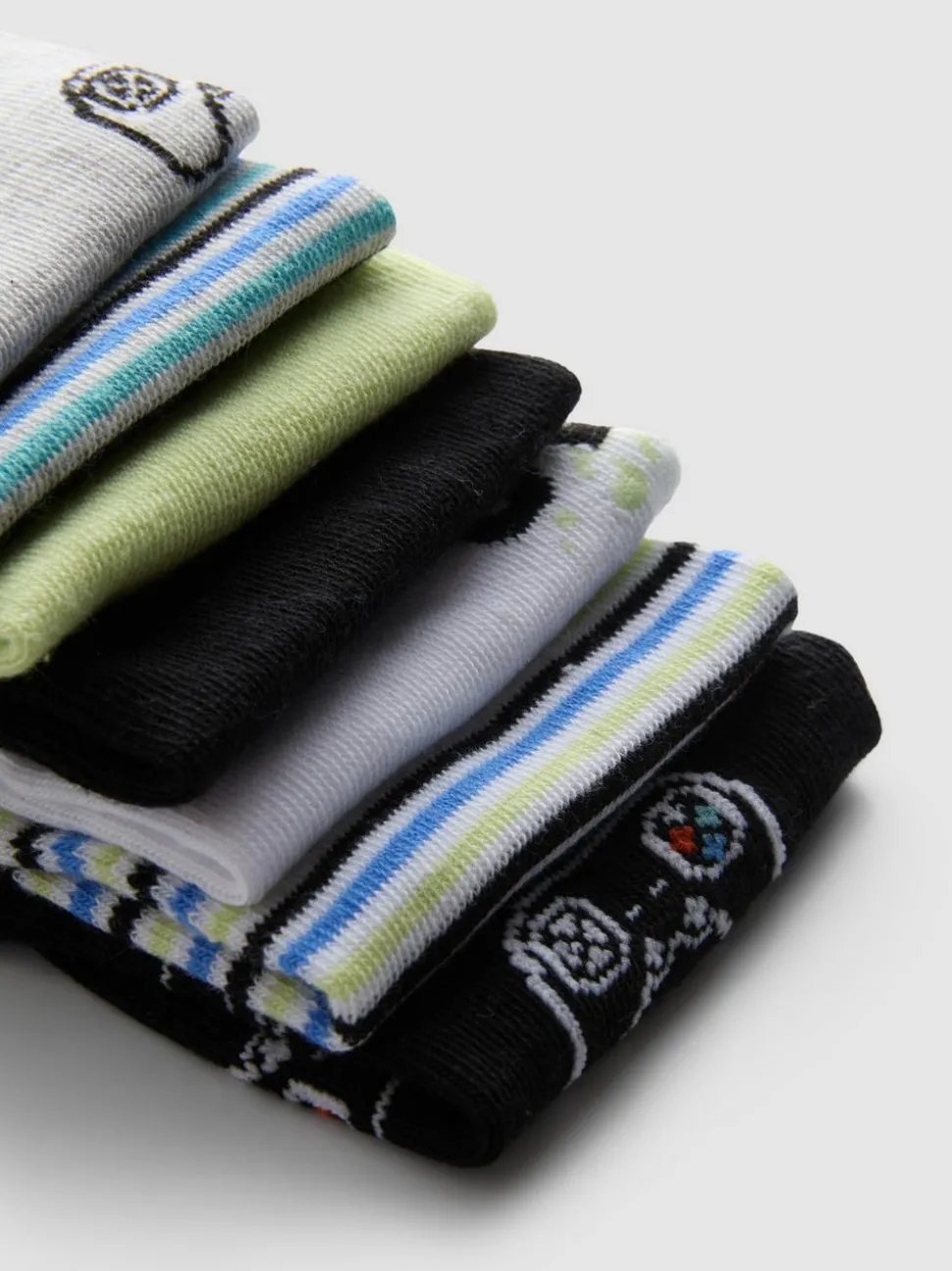 Sneakersocken mit Gaming-Grafiken, 7er-Pack