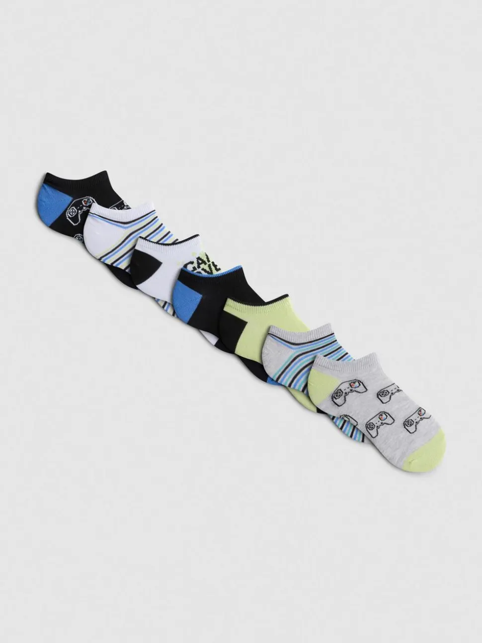 Sneakersocken mit Gaming-Grafiken, 7er-Pack