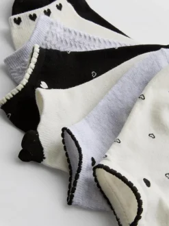 Sneakersocken mit Herzmuster, 7er-Pack