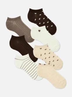 Sneakersocken mit Herzmuster, 7er-Pack