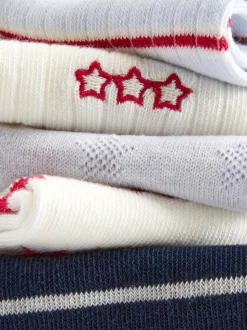 Socken mit Streifen und Sternen, 5er-Pack