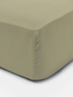 Spannbettlaken aus Baumwollsatin, Einzelbett