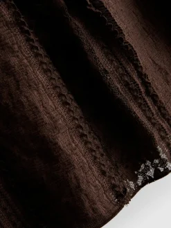 Spitzen-Bandeau-Top aus Baumwollmischung