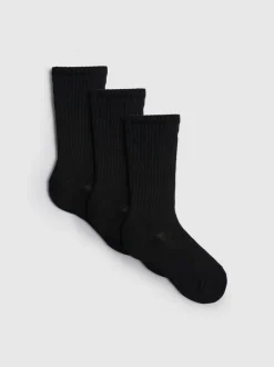 Sportliche Crew-Socken mit hohem Baumwollanteil, 3er-Pack