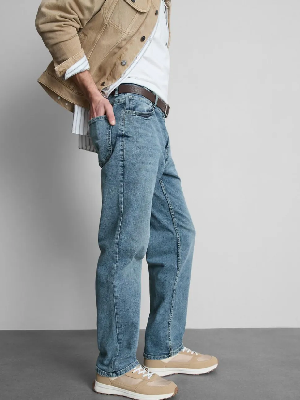 Stretch-Jeans mit geradem Bein