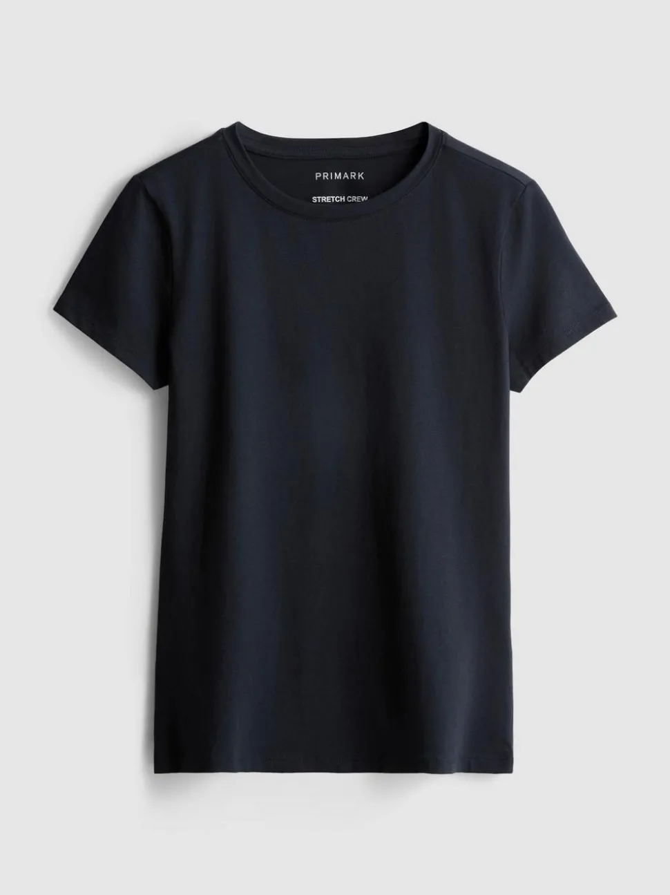 Stretch-T-Shirt aus Baumwolle mit Rundhalsausschnitt