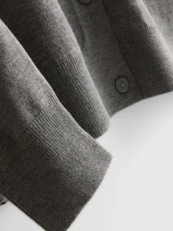 Strickcardigan mit Rundhalsausschnitt