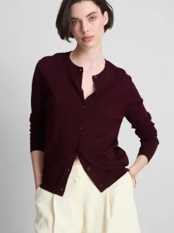 Strickcardigan mit Rundhalsausschnitt