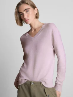 Strickpullover mit V-Ausschnitt