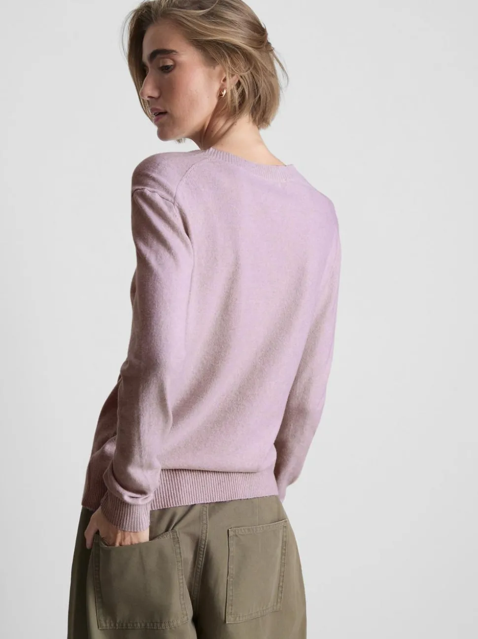 Strickpullover mit V-Ausschnitt