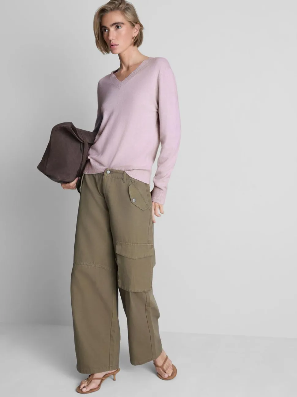 Strickpullover mit V-Ausschnitt