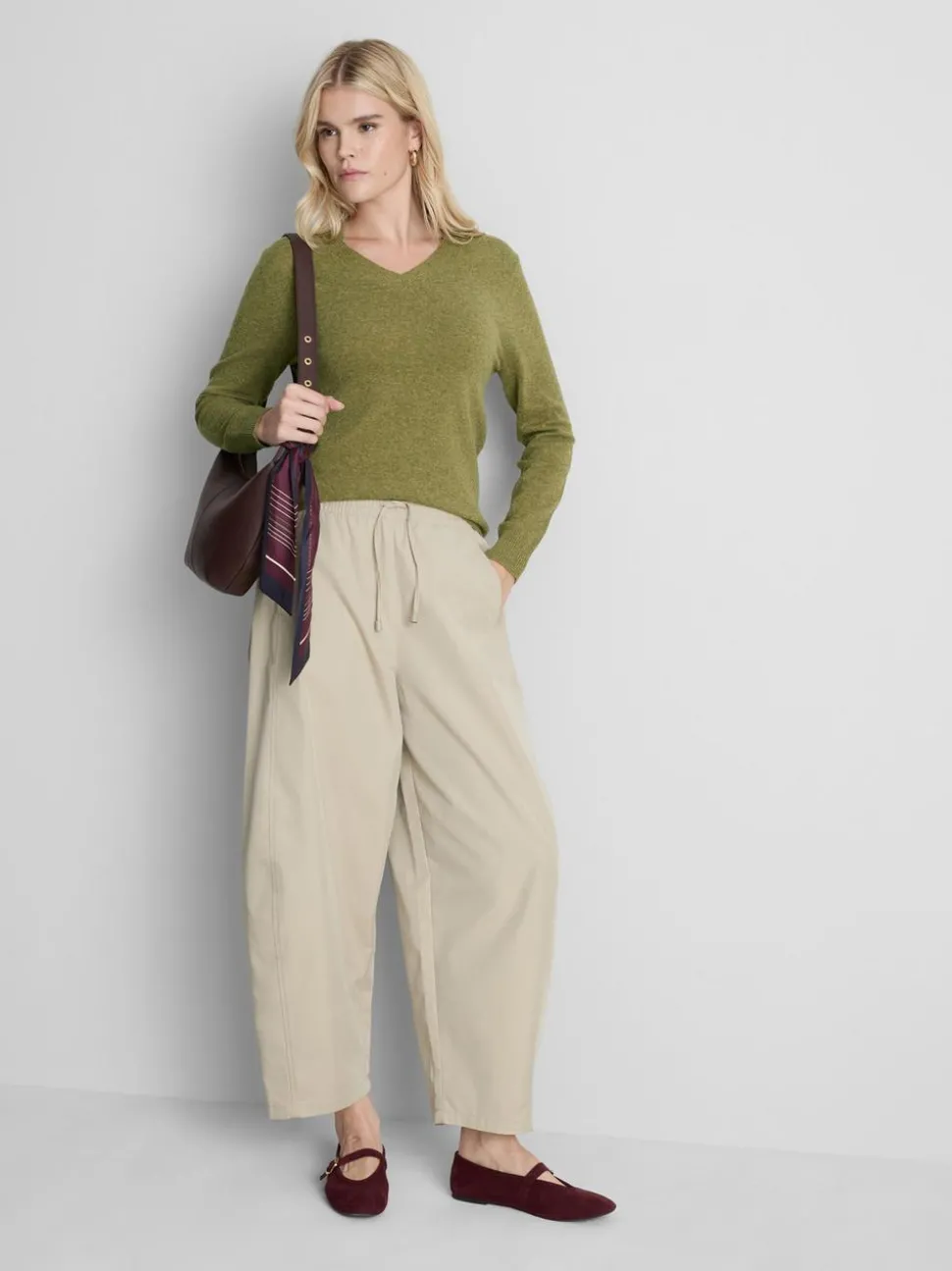 Strickpullover mit V-Ausschnitt
