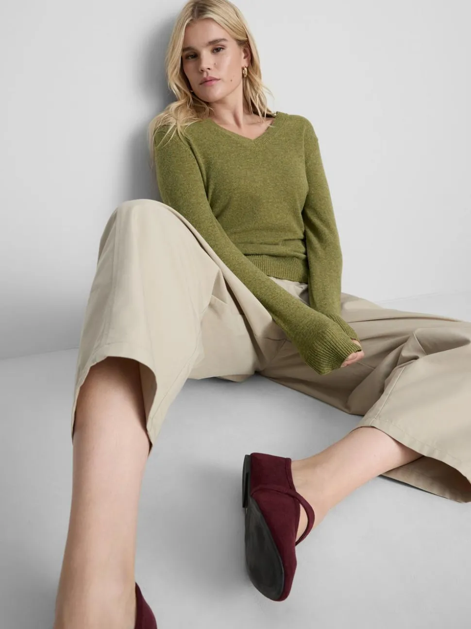 Strickpullover mit V-Ausschnitt