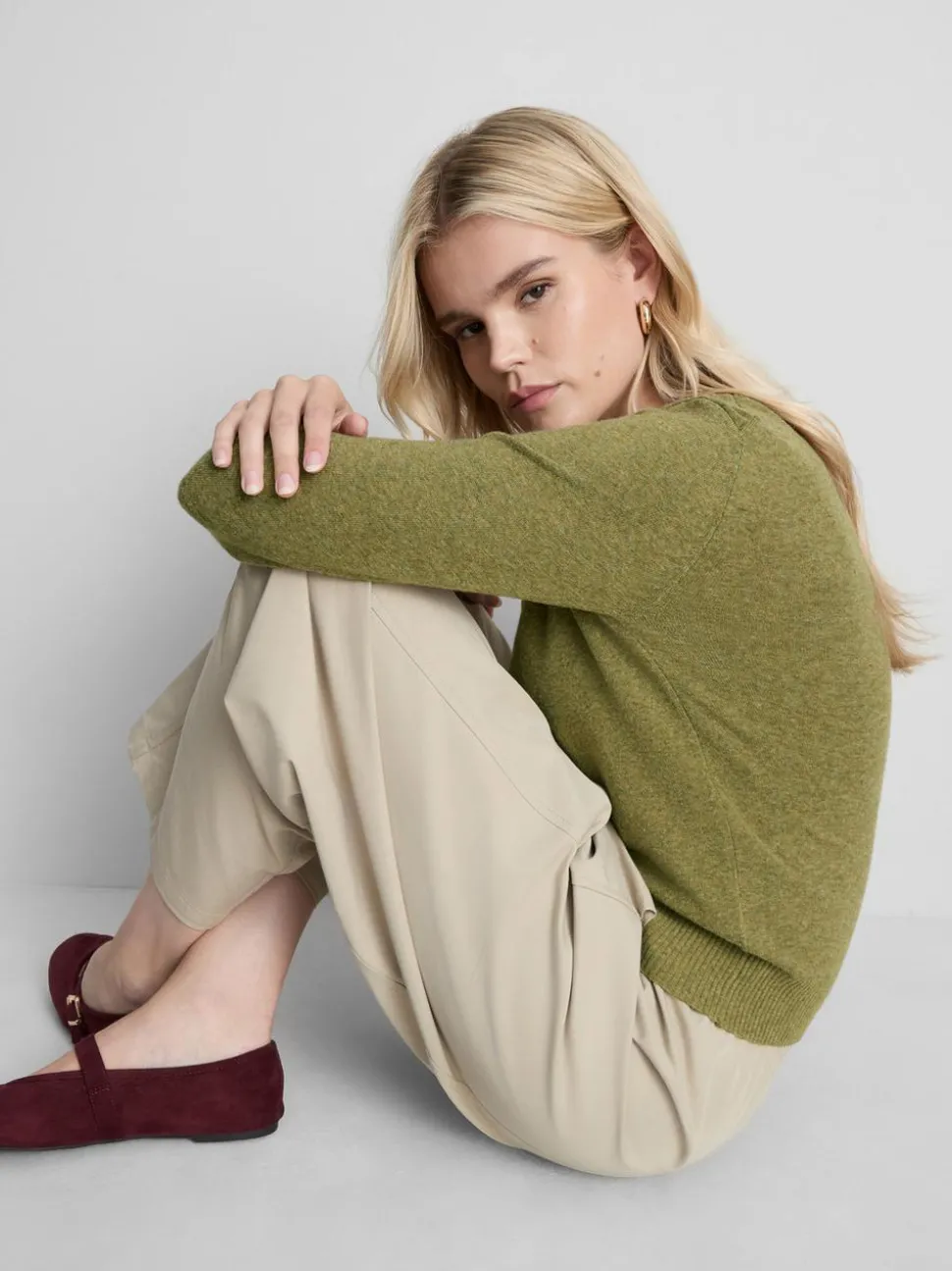 Strickpullover mit V-Ausschnitt