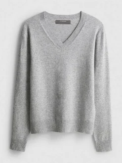 Strickpullover mit V-Ausschnitt