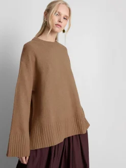 Strickpullover mit weiten Ärmeln