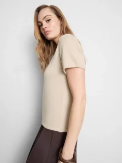 Strick-T-Shirt aus reiner Baumwolle