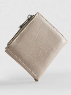 Strukturierte Brieftasche mit Reißverschluss